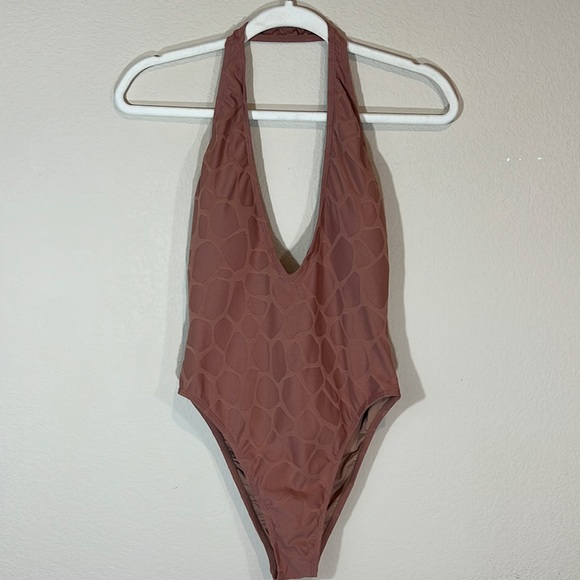 MONO B ONE PIECE SWIMSUIT. APRICOT LANE TERRACOTA COLORED / L - Picture 4 of 10